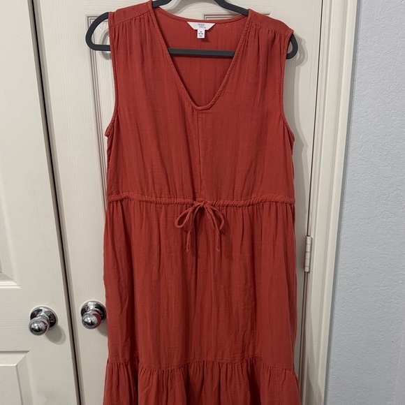 Time and Tru Sleeveless Terracotta Midi Dress - Picture 1 of 4